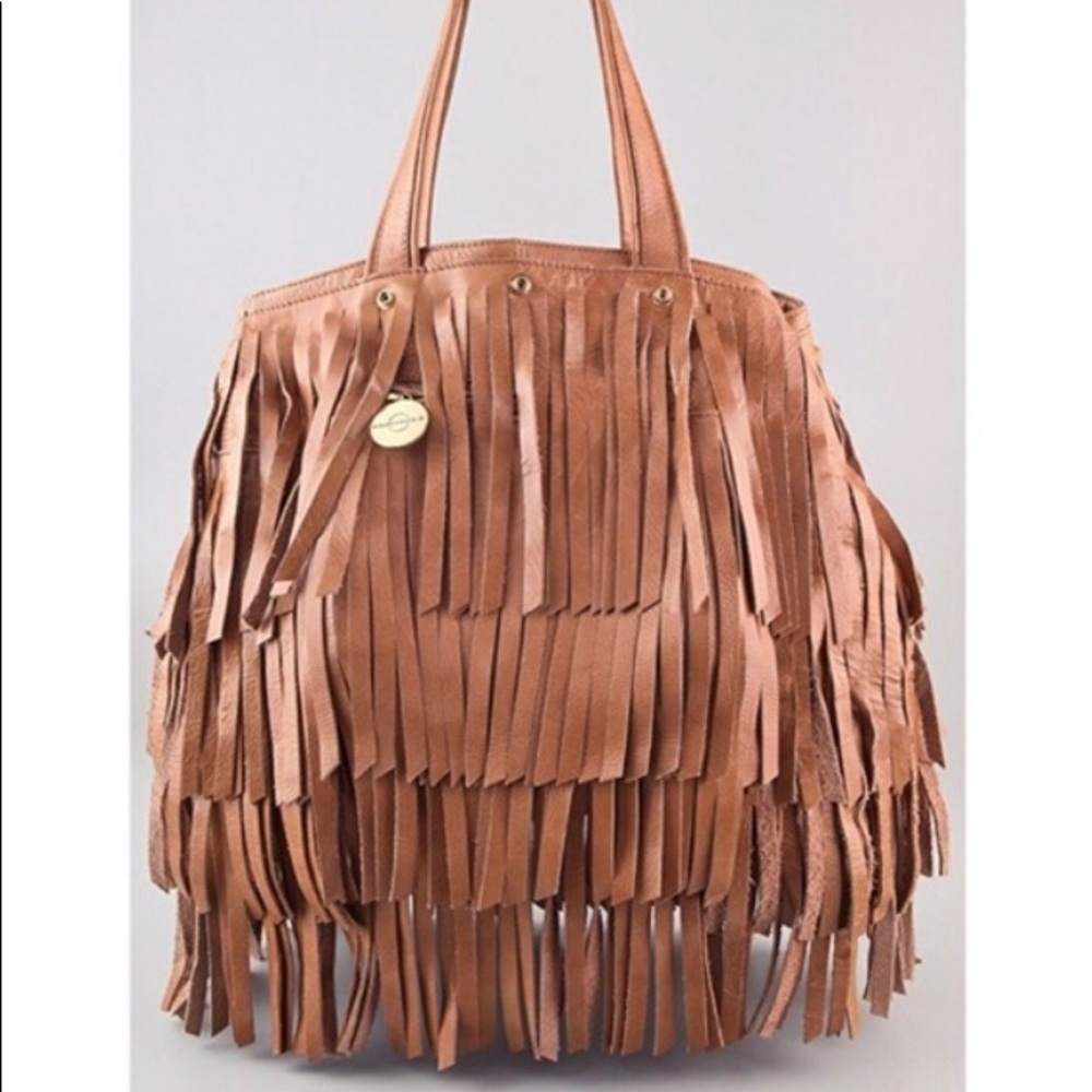 Romy Gold Fringe Tote
